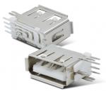 upright dip 90 A Female USB Connectors L10mm